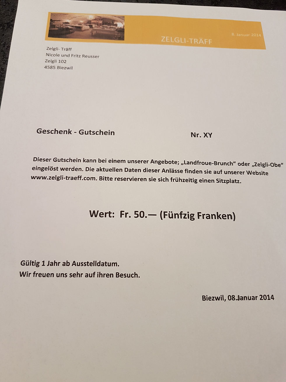Wertgutschein 50.-