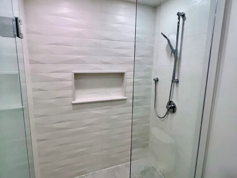 Textured Tile Shower Upgrade
