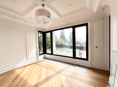 Elegant Living Room with Coffered Ceilings