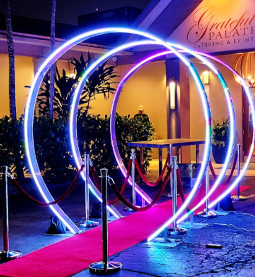 LED Lighting Arches & Red Carpet Rentals