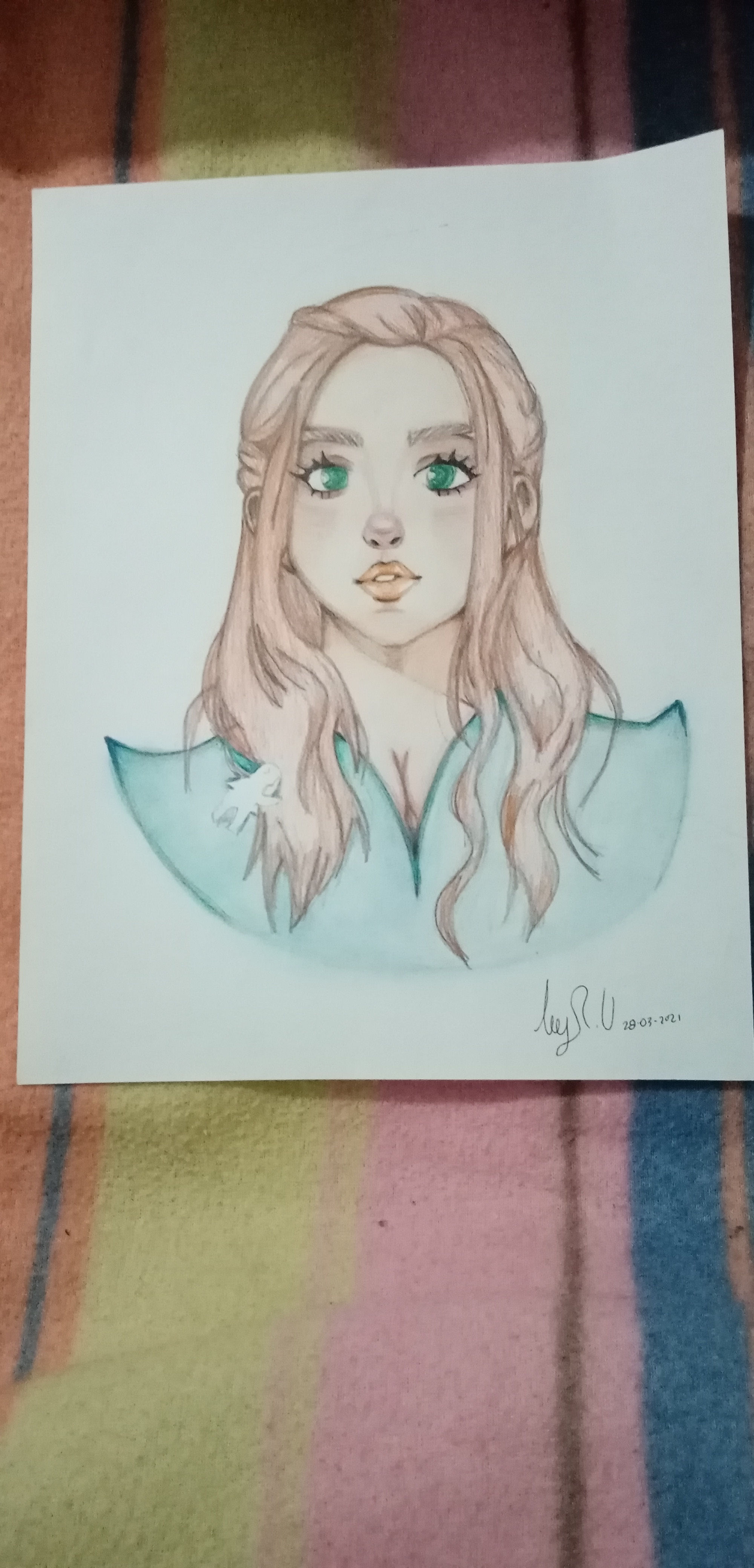 dibujo de Daenerys estilo animado