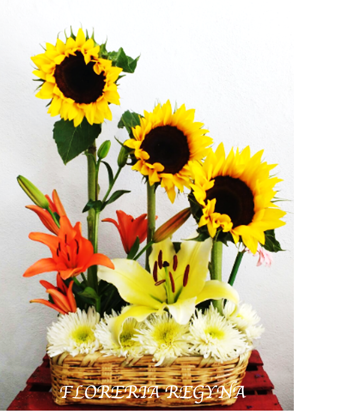 CANASTA RECTANGUKAR 3 GIRASOLES