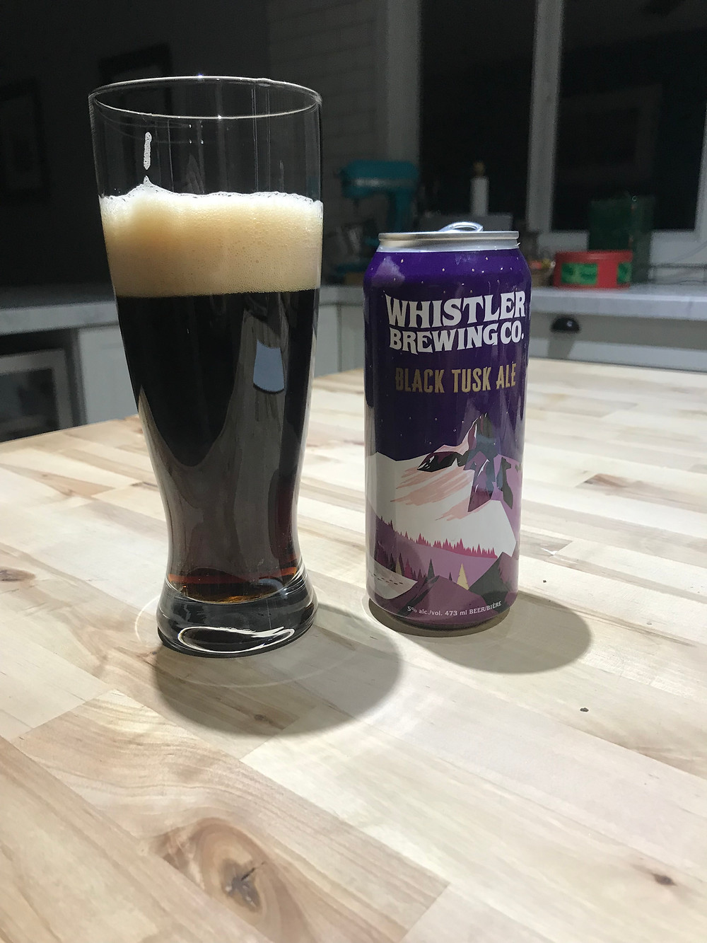 a dark english ale poured by the tapped truck in the shuswap