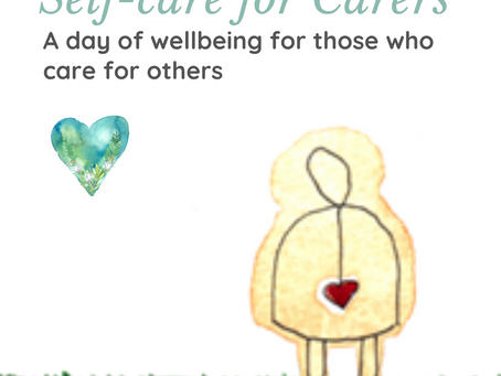 An art illustration of a person with a red heart