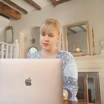 Liza Working at Laptop.JPG