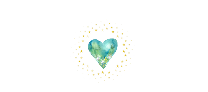 A green heart symbolising an invitation to love yourself