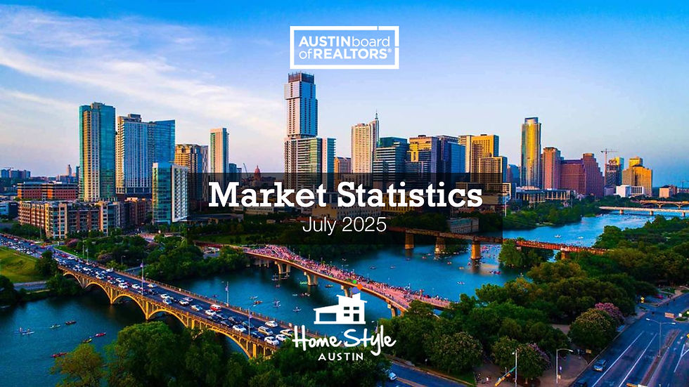 Austin Texas July 2025 Market Statistics