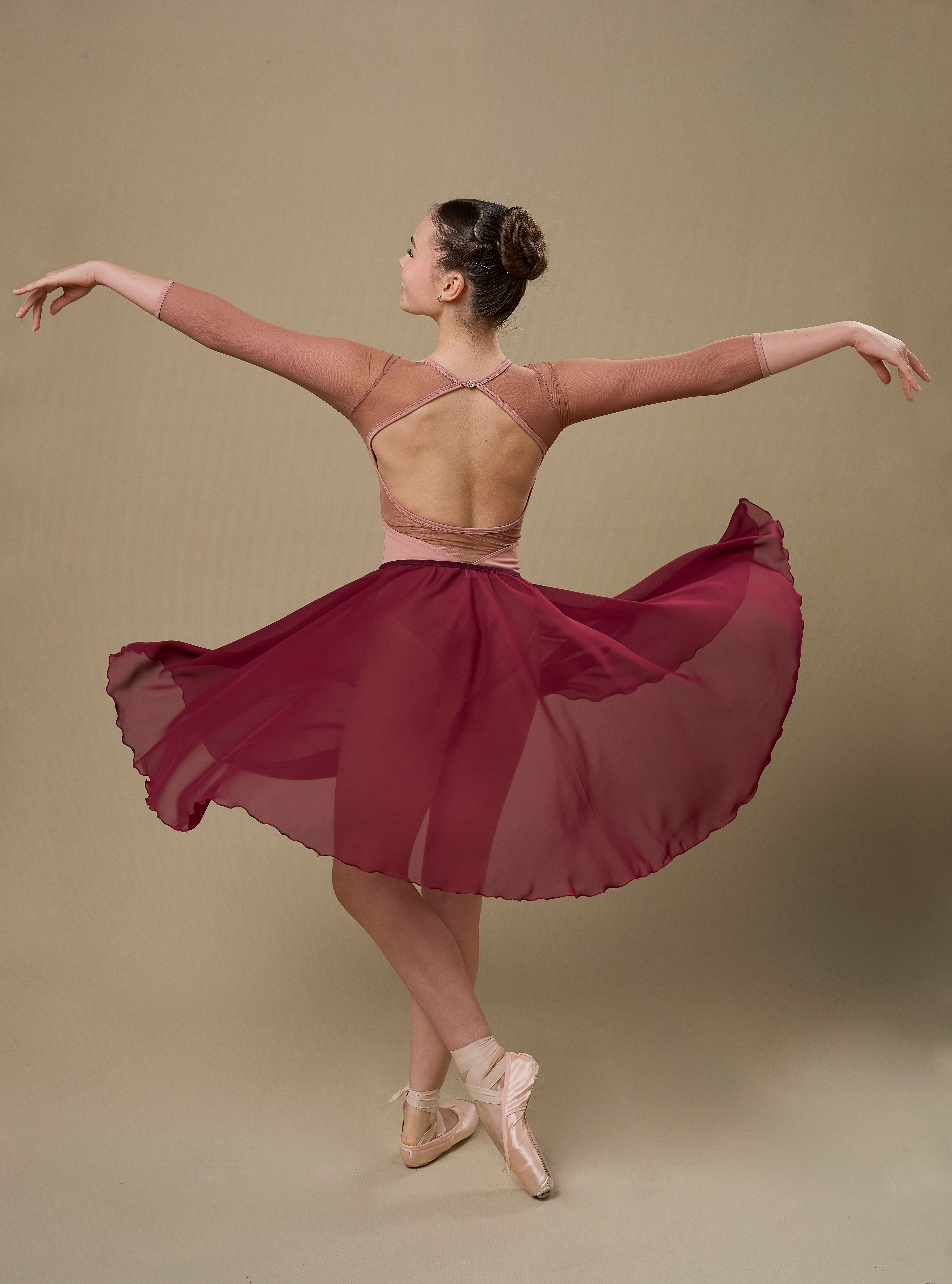 Circle Rehearsal Skirt Claret