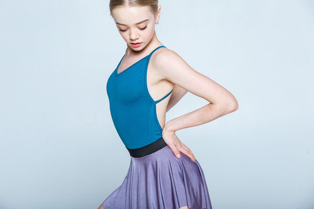 Reversible SAB Ballet Skirt Teal & Lilac