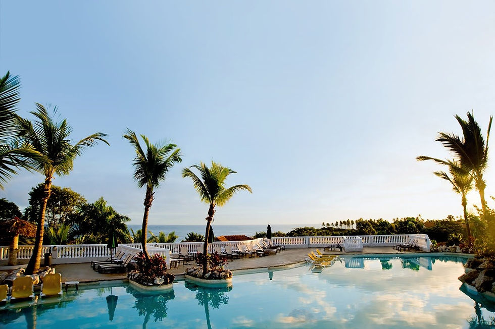 Cofresi Palm Beach & Spa Resort pool overlooking the ocean