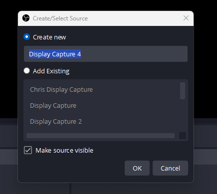 Name Source in OBS