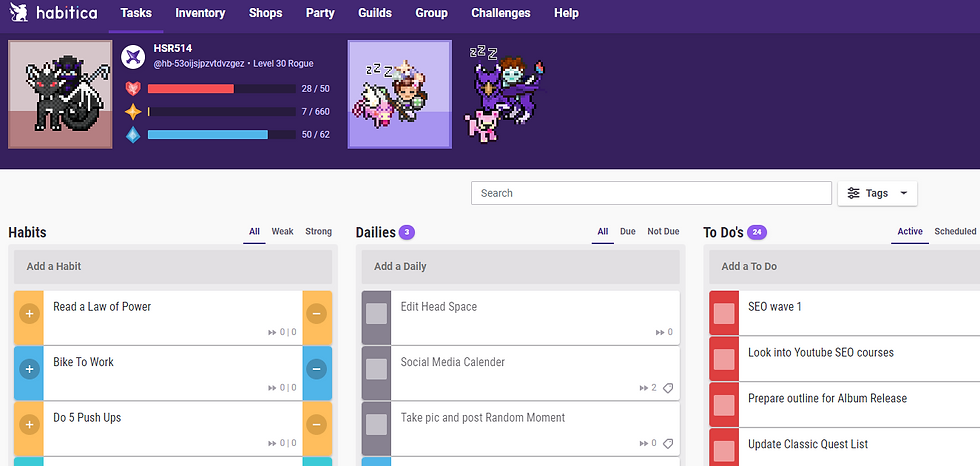 holden stephan roy's habitica account
