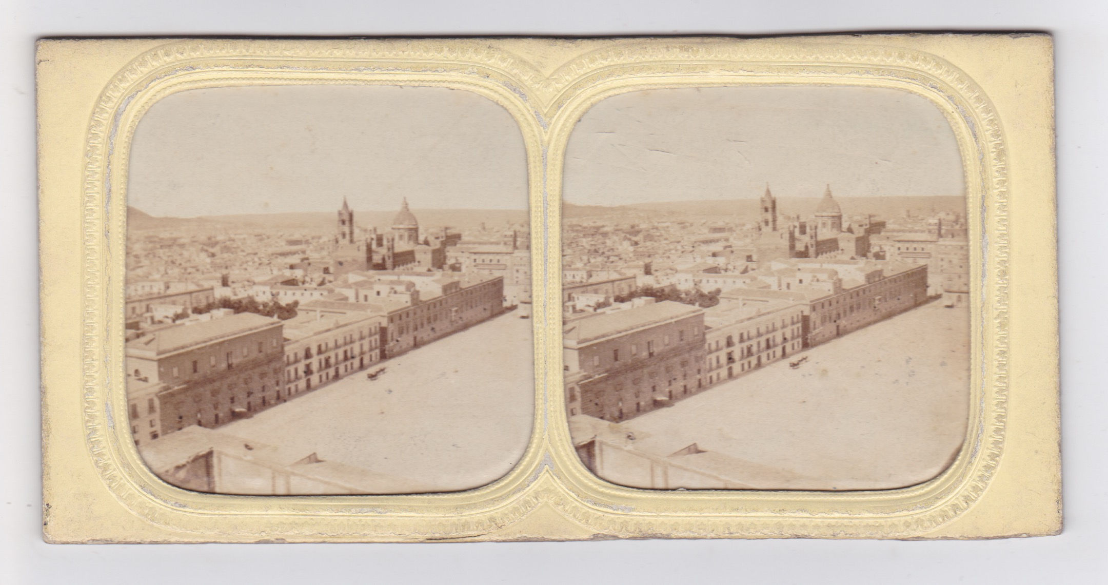 Early panorama of Palermo, Sicily - Tissueview attr. to A. Gaudin ca.1860
