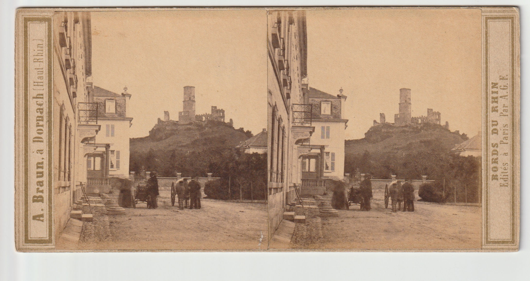 Stereoview of Godesberg, Germany by Adolphe Braun. c1860/65