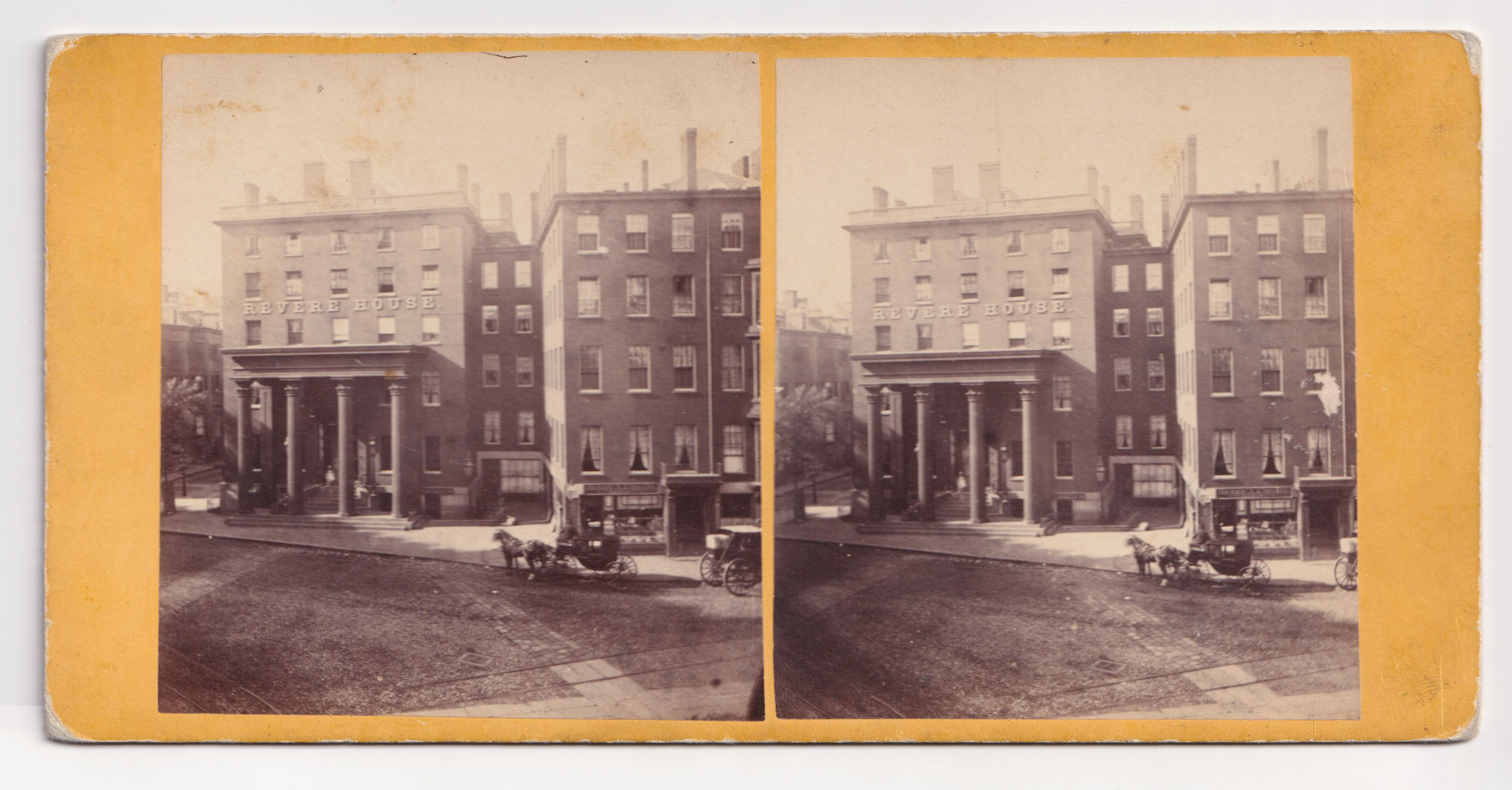 Stereoview of Boston, Revere House Hotel, Heywood, circa 1870