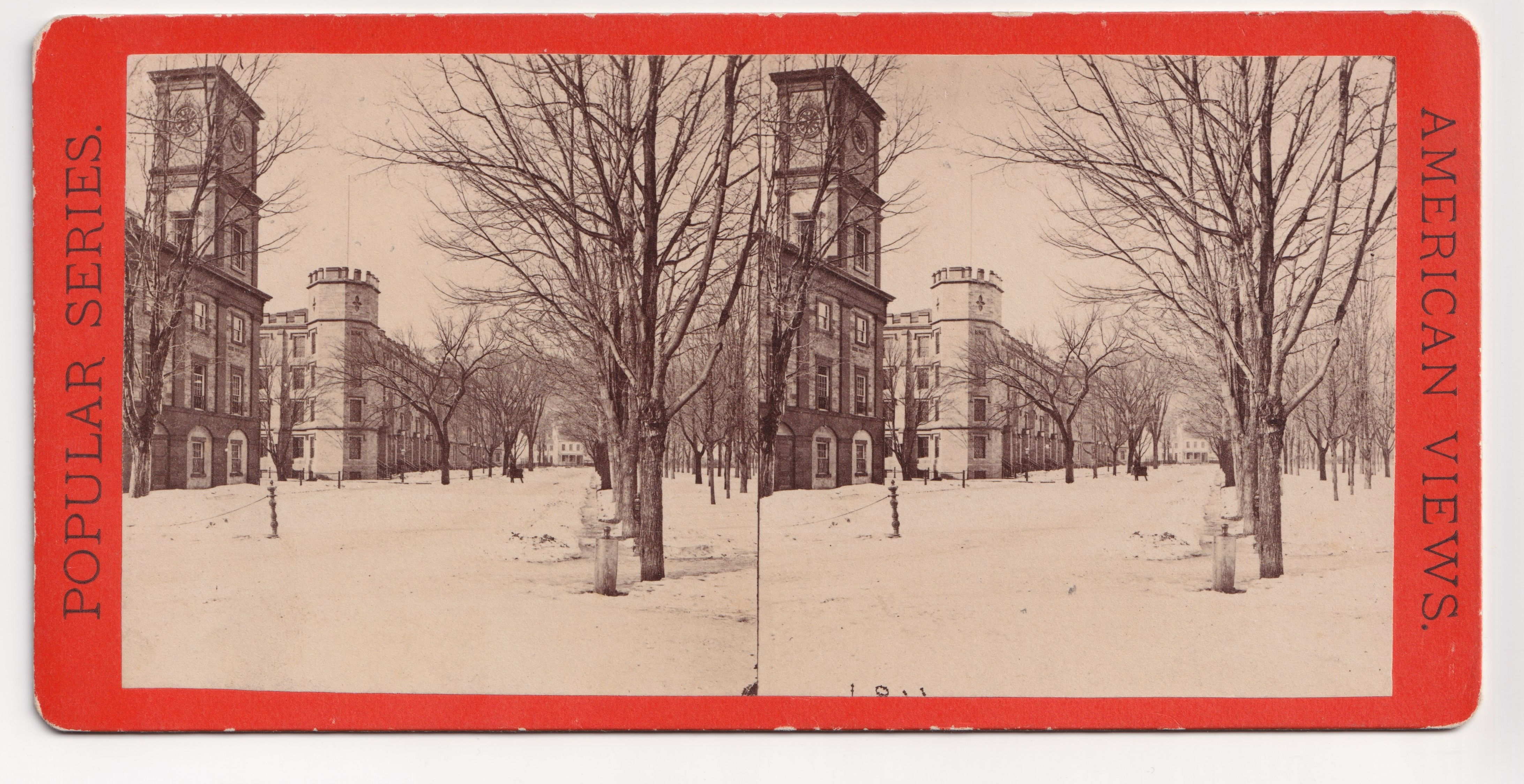 Stereoview of West Point, Cadet Barracks, E. & H. T. Anthony & Co., circa 1875