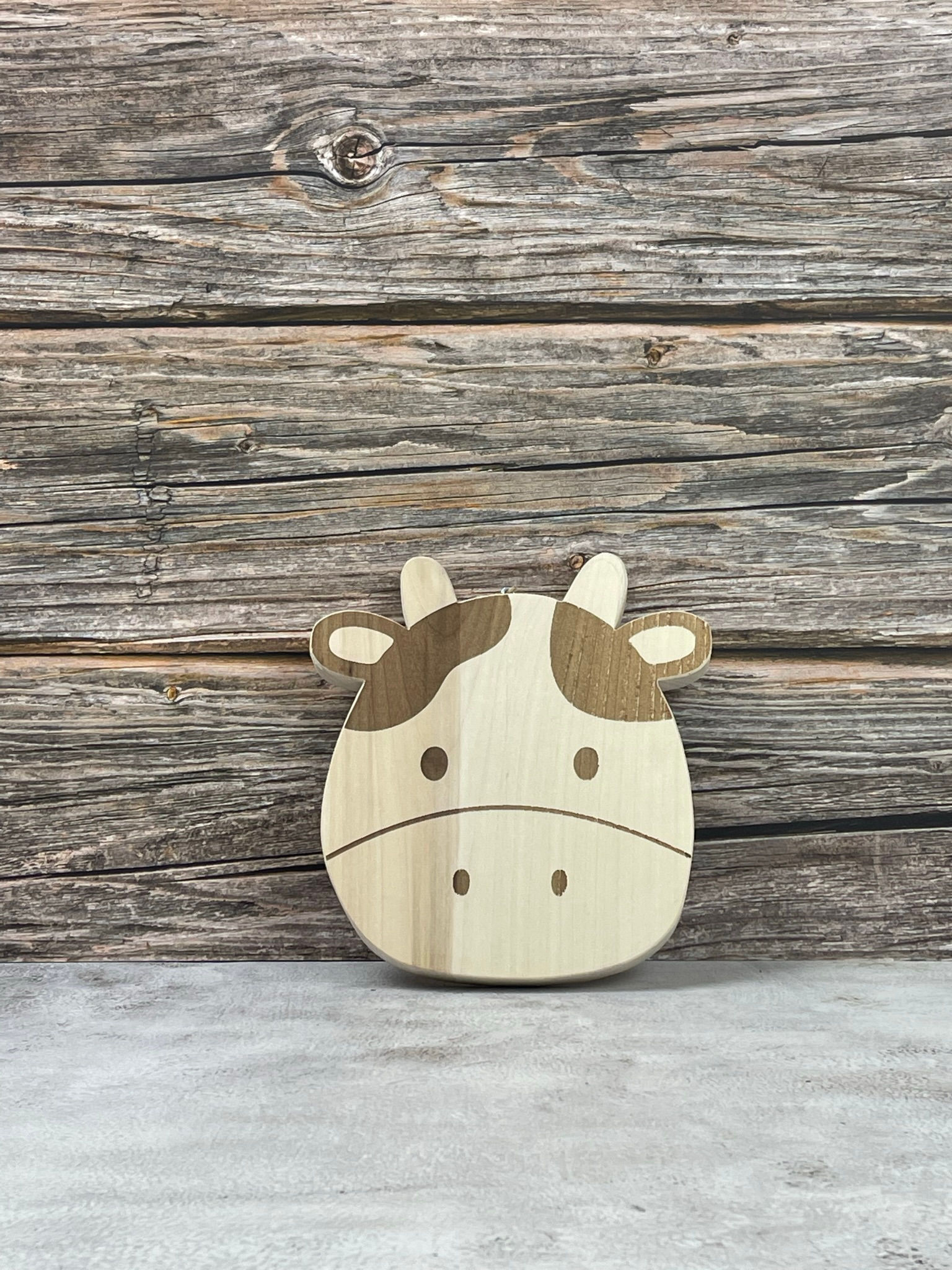 Plaque de naissance tête de vache