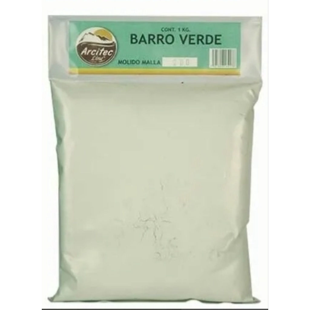 Barro verde natural, Arcilla verde para mascarillas 1kg.
