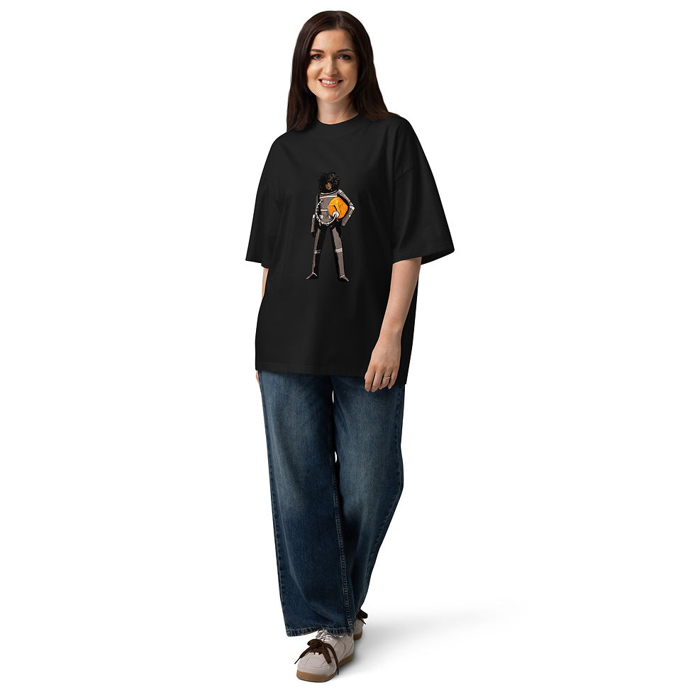 Thumbnail: Unisex organic oversized high neck t-shirt