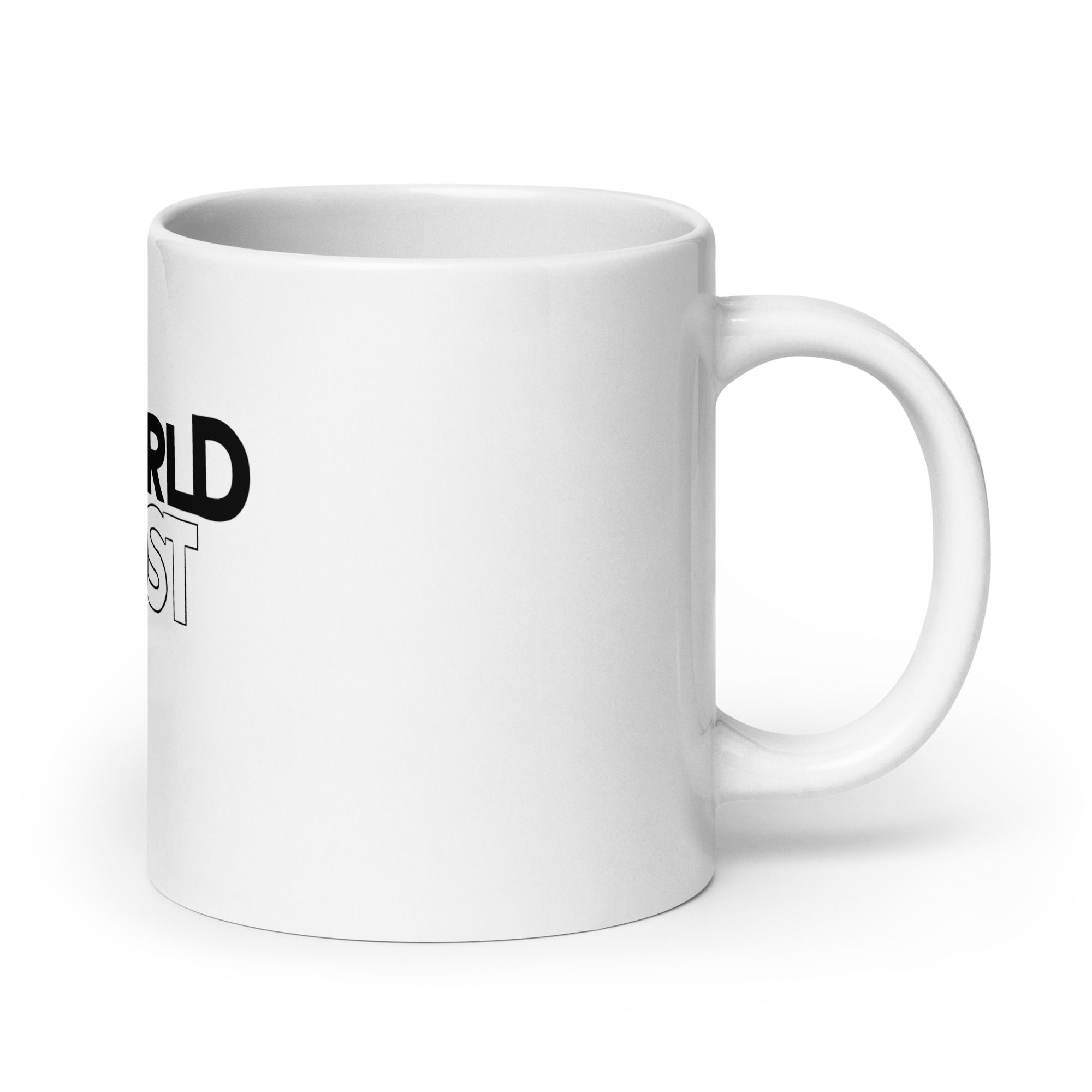 White glossy logo mug