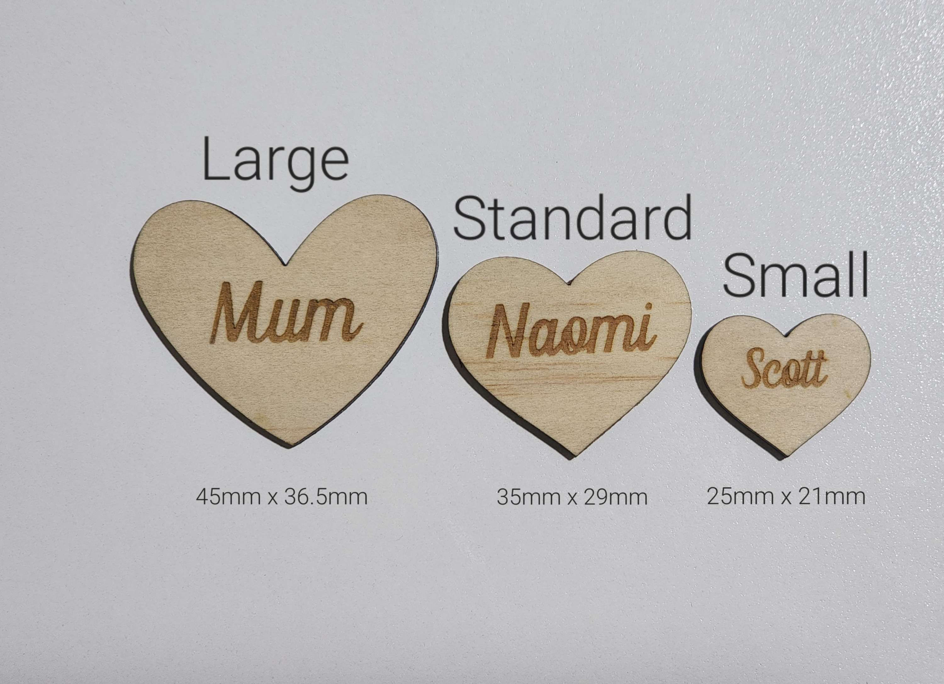 Additional Hearts for Family Tree Plaques