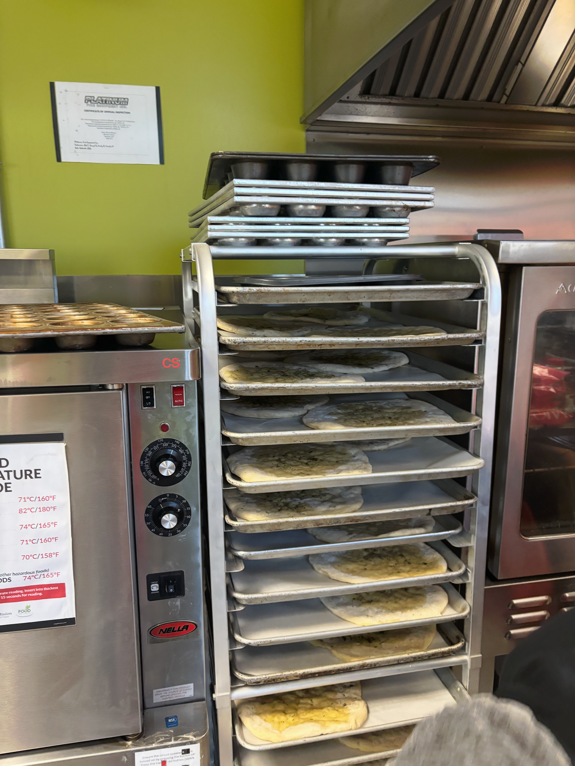 Flatbreads waiting to go into the oven