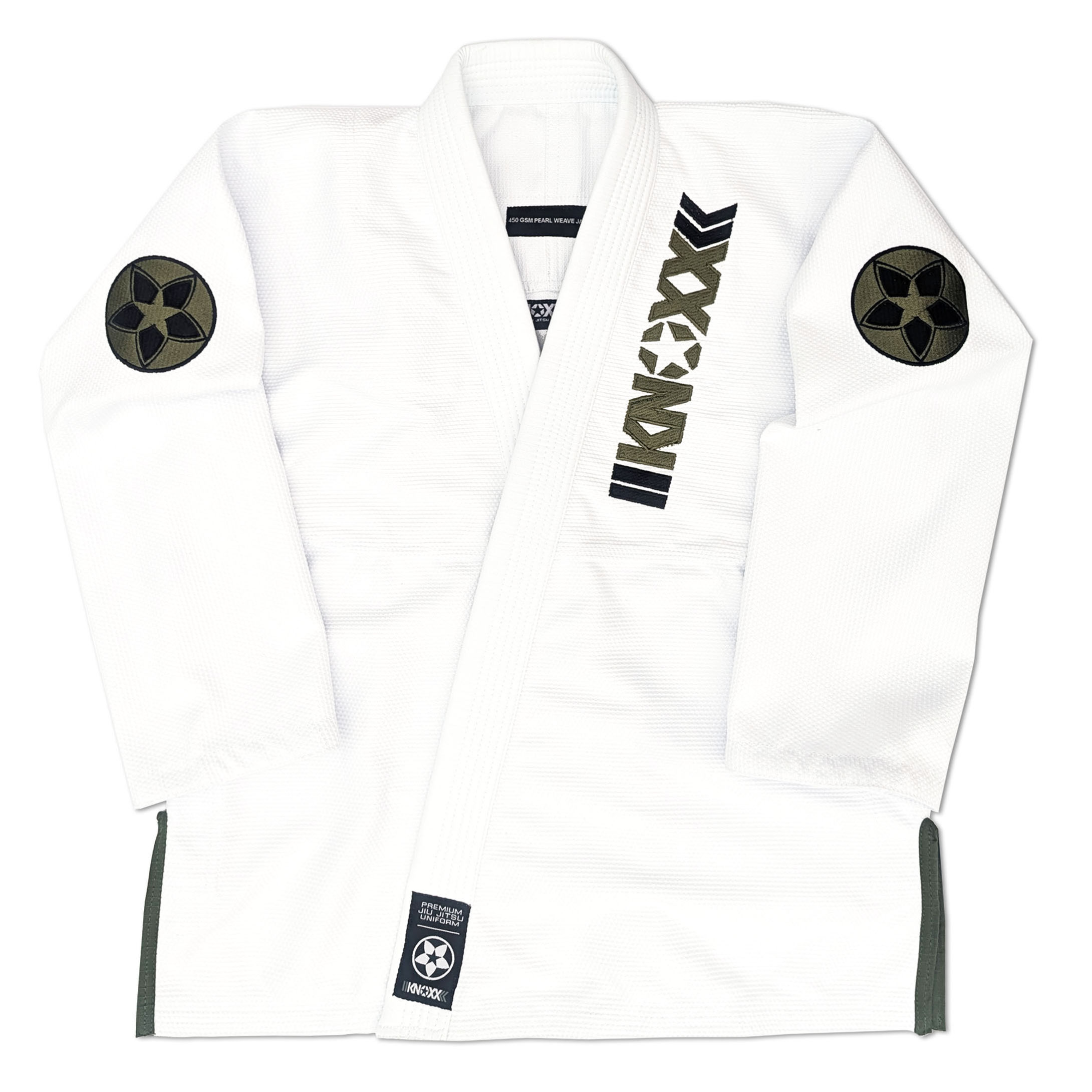 KNOXX Youth Jiu Jitsu "Kusari Elite" White/Olive/Black Gi