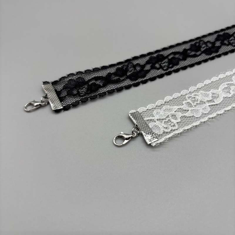 Thumbnail: Short Lace Choker Nekclace for Women Girl Black White Color Fashion Romantic Nec