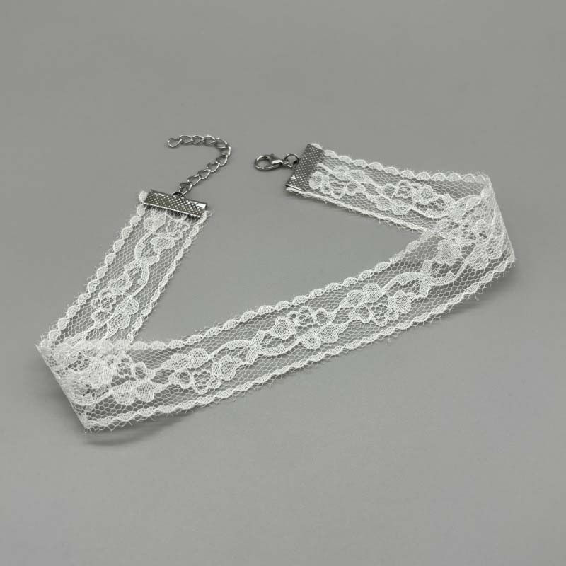 Thumbnail: Short Lace Choker Nekclace for Women Girl Black White Color Fashion Romantic Nec