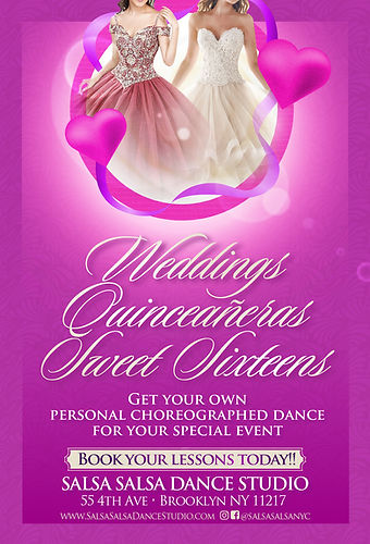 Weddings and Sweet sixteens brochure