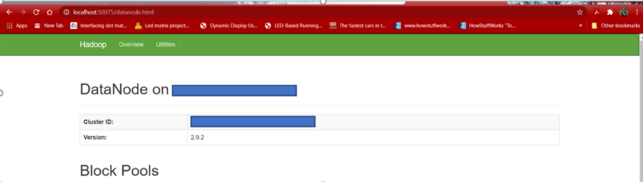 Hadoop Datanode Web UI