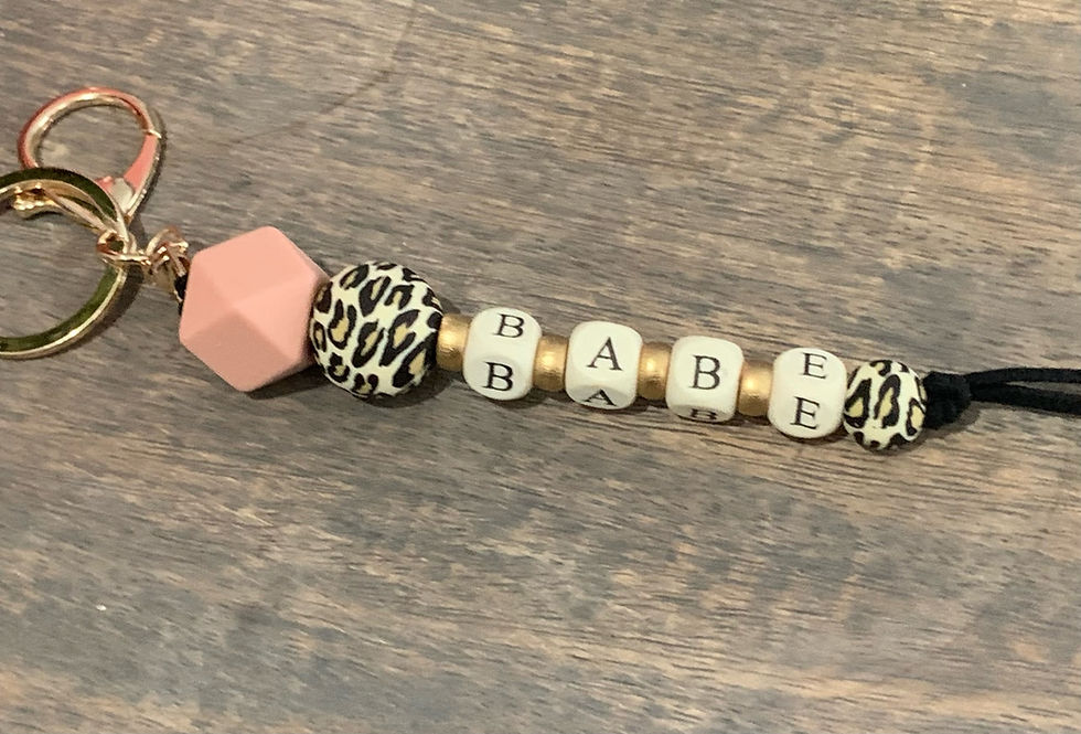 Thumbnail: Beaded Name Keychain with Tassel