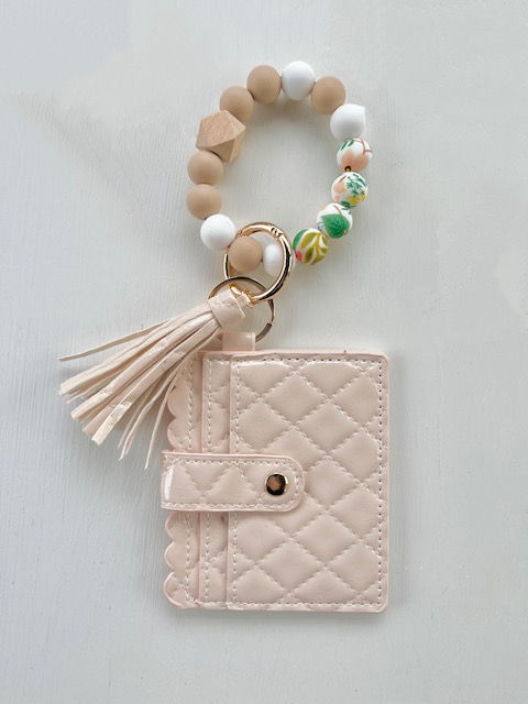 Thumbnail: Patent Faux Leather Vegan Beaded Wallet