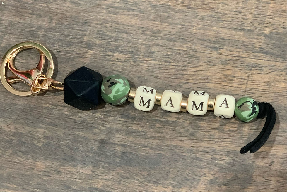 Thumbnail: Beaded Name Keychain with Tassel