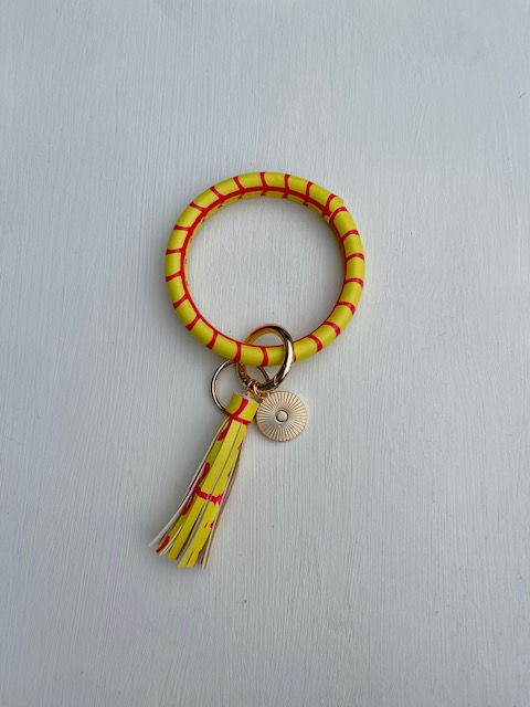 Thumbnail: Faux Leather Vegan Ring with Tassle PRINTED