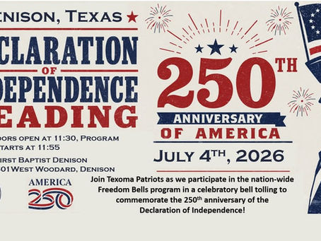 Commemorate the 250th Anniversary of the Declaration of Independence with us on July 4th!
