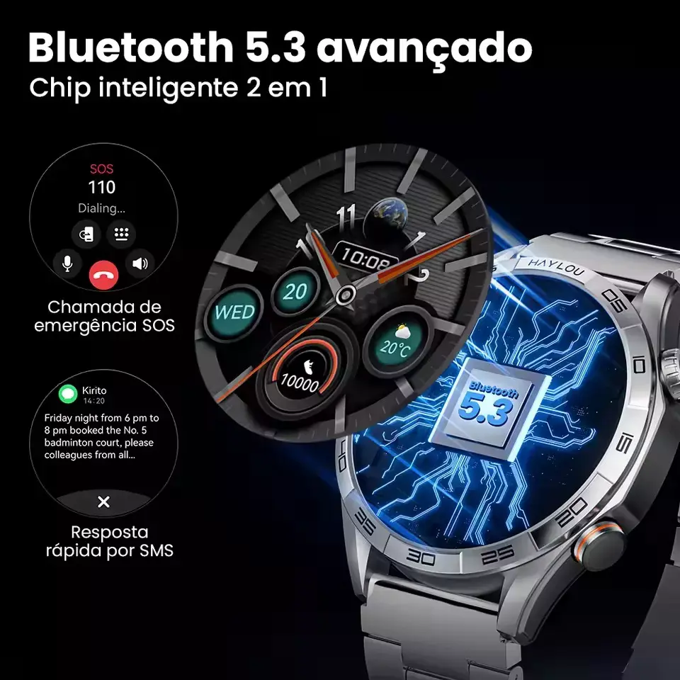 Miniatura: Smartwatch Haylou Solar 5 Amoled NFC A Prova Dagua
