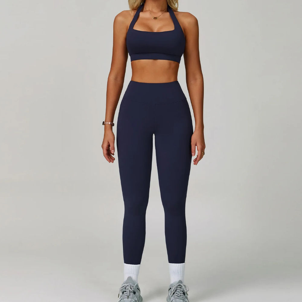 Conjunto de 2 peças de roupa esportiva fitness, ioga e treino.