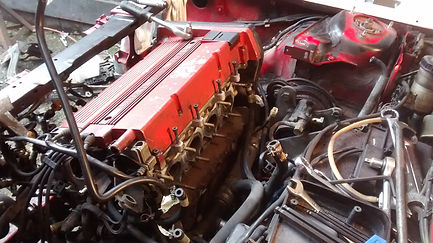 Lancia Delta inlet manifold removed
