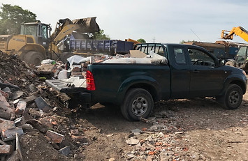 Toyota Hilux at dump