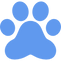 ícono huella de perro