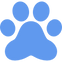 ícono huella de perro