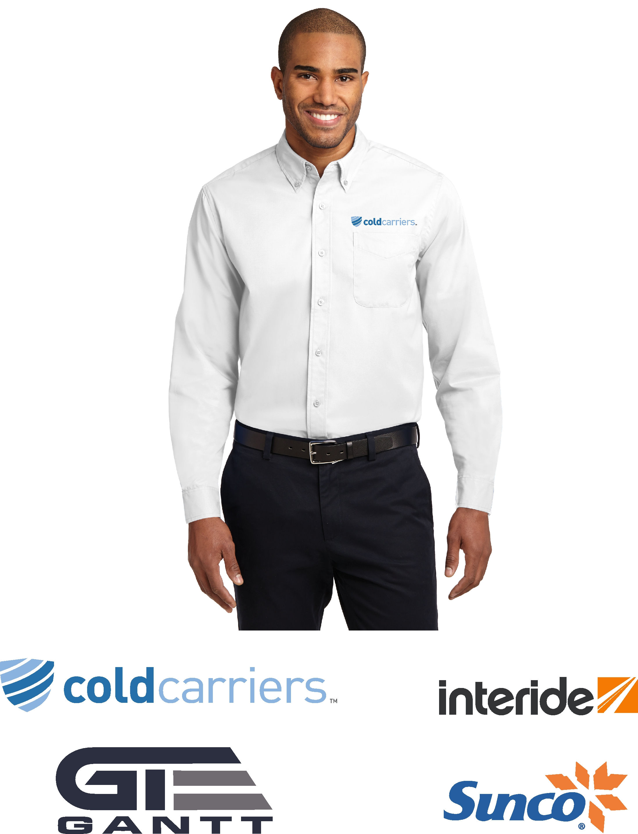 Men's White Long Sleeve Easy Care Shirt