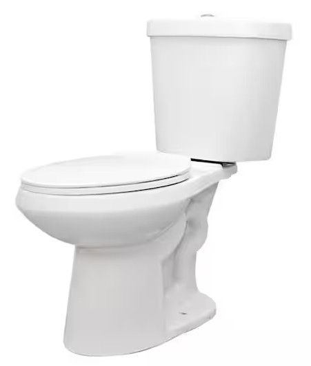 Classic Two-Piece White Elongated Toilet