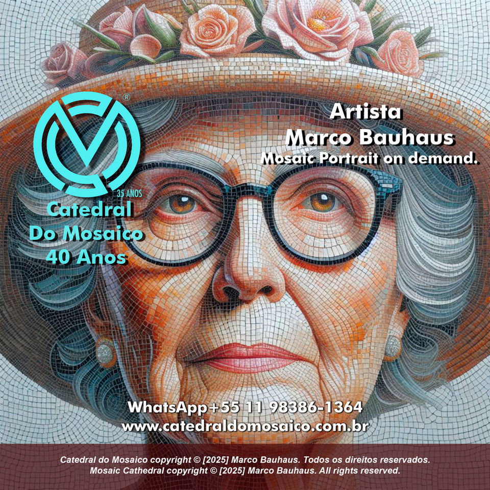 Retrato de Mosaico Por Encomenda  