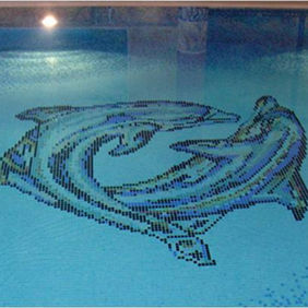 GOLFINHOS EM MOSAICO PARA PISCINAS, CASCATAS  E AFINS BY MARCO BAUHAUS