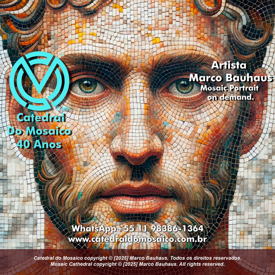 Retrato de Mosaico Por Encomenda  