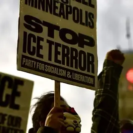 Anti-ICE protest in Hastings Michigan