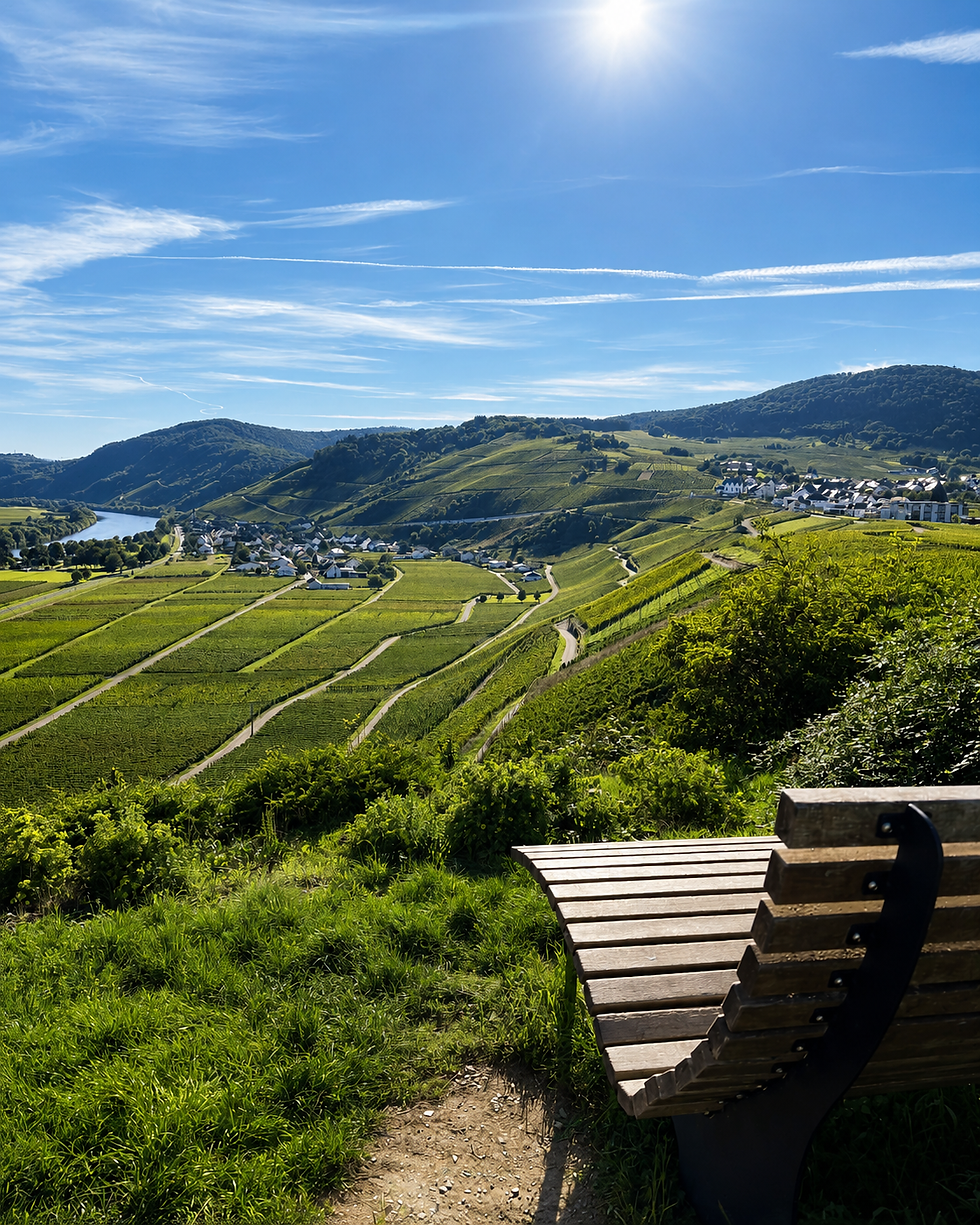 Osann-Monzel von Oben und Teile von der Mosel und Kesten