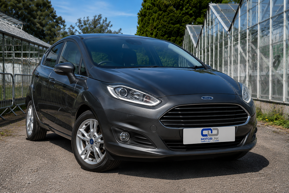 Ford Fiesta courtesy car with MotorLink Fleet Ltd branded plates